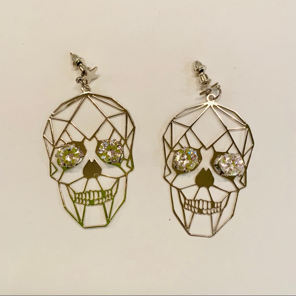 Silver Skull Earrings